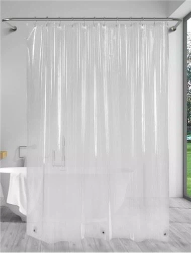 Klar plast dusjforheng