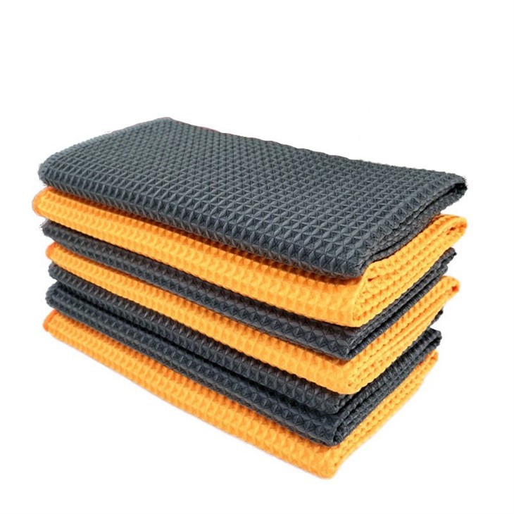 Pineapple Check Wipe Car Towel Car Glass Towel Honeycomb Microfiber Waffle Car Wash Towel Cloth Cleaning Square